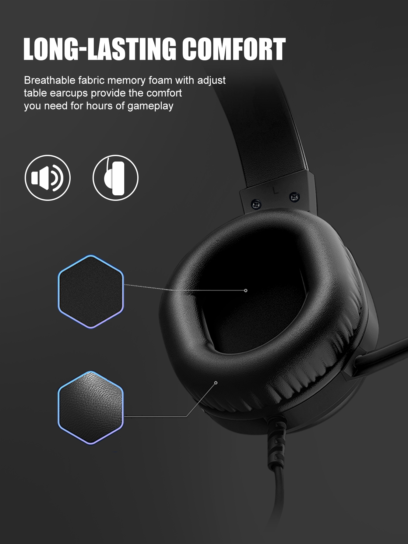 500C Wired Multiplatform Gaming Headset for PC, PS5, PS4, Xbox Series X/S, Xbox One and Mobile with 3.5mm Wired Connection, One Key Mute Mic, 40mm Speakers, Black