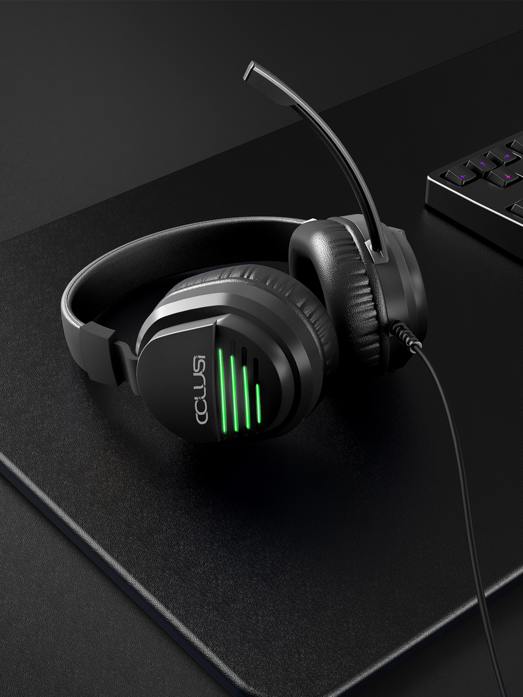 500C Wired Multiplatform Gaming Headset for PC, PS5, PS4, Xbox Series X/S, Xbox One and Mobile with 3.5mm Wired Connection, One Key Mute Mic, 40mm Speakers, Black