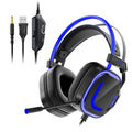 200 Blue Wired Gaming Headset with Microphone, 3.5MM Jack Gaming Headset for PS4, PS5, Xbox, Switch, Laptop, Adjustable Headband, Low Latency, Surround Sound