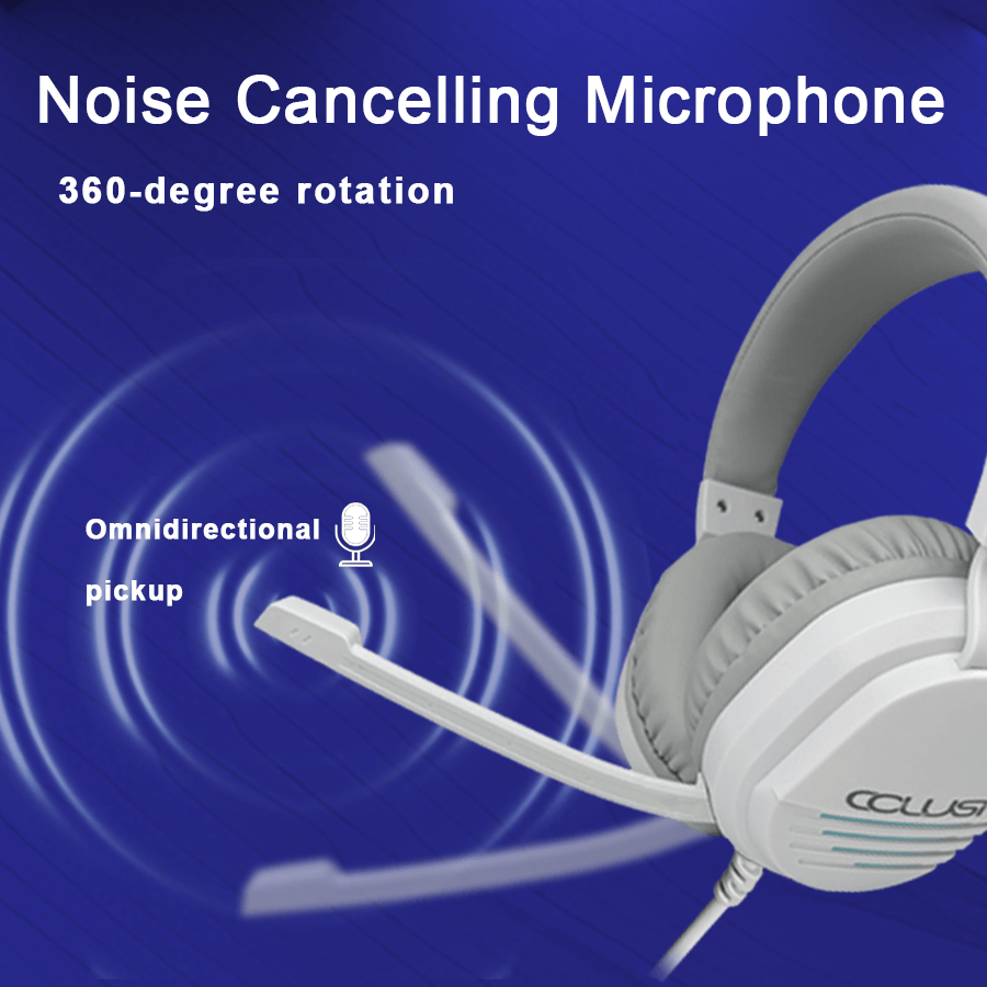 500C Multiplatform Wired Gaming Headset with Mic and Surround Sound, Over-Ear Headphones for PC, Mac, PS5, PS4, Xbox, Switch, and Other with 3.5mm Audio Jack Devices, White