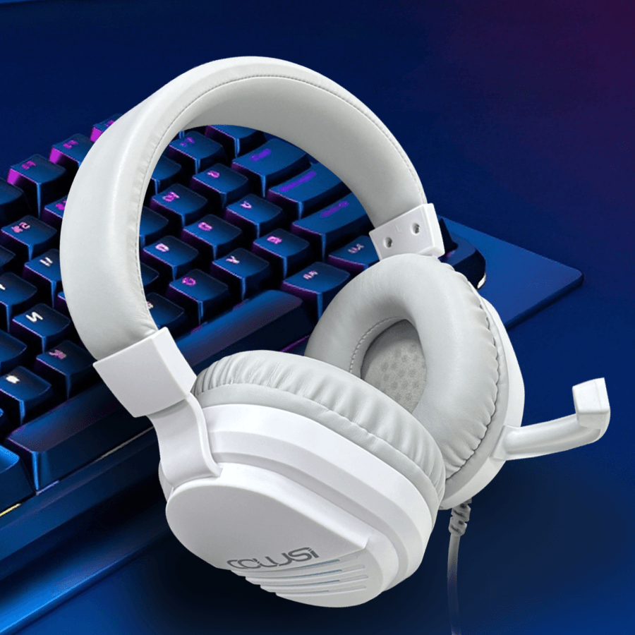 500C Multiplatform Wired Gaming Headset with Mic and Surround Sound, Over-Ear Headphones for PC, Mac, PS5, PS4, Xbox, Switch, and Other with 3.5mm Audio Jack Devices, White