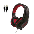 100C Wired PS4/PS5/Xbox/PC Headset Gaming Headset, Gamer Headset with Noise Cancelling Microphone & Comfortable Earmuffs for Computer, Red Light, 50mm Driver, Red